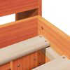 vidaXL Cama sin colch&oacute;n madera maciza de pino marr&oacute;n cera 200x200 cm