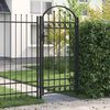 vidaXL Puerta de valla ASSEN con arco superior de acero, 102 x 200 cm, negro