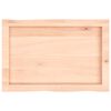 vidaXL Tablero de mesa madera maciza borde natural 60x40x(2-4) cm