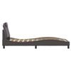 vidaXL Estructura de cama Viana sin colch&oacute;n cuero sint&eacute;tico gris 90x200 cm