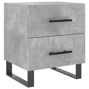 vidaXL Mesita de noche madera ingenier&iacute;a gris hormig&oacute;n 40x35x47,5 cm