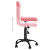 vidaXL Silla de oficina giratoria de terciopelo rosa