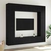 vidaXL Conjunto de mueble de TV 8 pcs Roble Negro Madera de ingenier&iacute;a