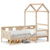 vidaXL Sof&aacute; cama con techo de madera maciza de pino 80x200 cm