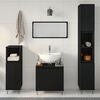 vidaXL Juego de muebles de ba&ntilde;o 3 pcs Roble Negro 30 x 30 x 190 cm