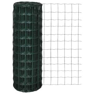 vidaXL Set de euro valla acero verde 10x1,2 m