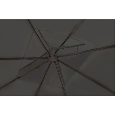vidaXL Cenador con tejado gris oscuro 3x4 m