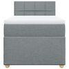 vidaXL Cama box spring con colch&oacute;n tela gris claro 80x200 cm