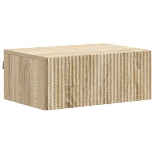 vidaXL Mesita de Noche de Pared Roble Sonoma 49 x 34,5 x 20 cm