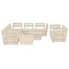 vidaXL Muebles de palets de jardín 10 pzas madera de abeto impregnada