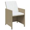 vidaXL Set comedor de jard&iacute;n 11 piezas y cojines rat&aacute;n sint&eacute;tico beige