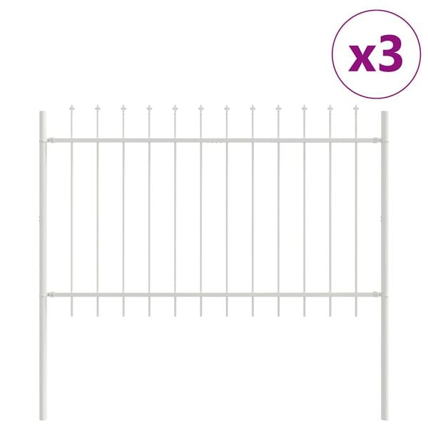 vidaXL Valla de Jard&iacute;n 3 pcs 5,1 x 0,8 m