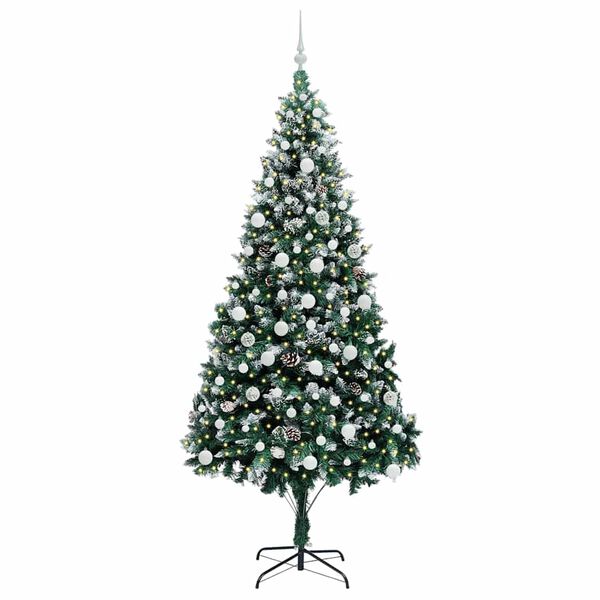 vidaXL Árbol de Navidad artificial Verde 210 cm PVC y Acero y Plástico