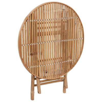 vidaXL Set de comedor exterior plegable 5 piezas con cojines bambú