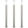vidaXL Balizas de luz, 3 unidades, 110 cm, acero inoxidable, IP44