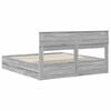 vidaXL Estructura de cama Gris Sonoma 200 x 200 cm Madera Ingenieril