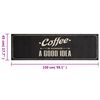 vidaXL Alfombra de cocina lavable terciopelo texto café 45x150 cm