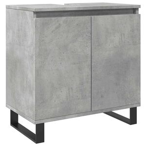 vidaXL Armario de ba&ntilde;o madera de ingenier&iacute;a gris hormig&oacute;n 58x33x60 cm