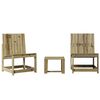 vidaXL Juego de muebles de jard&iacute;n 3 pzas madera de pino impregnada