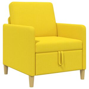 vidaXL Sof&aacute; con almacenamiento Amarillo Claro 72 x 78 x 87 cm