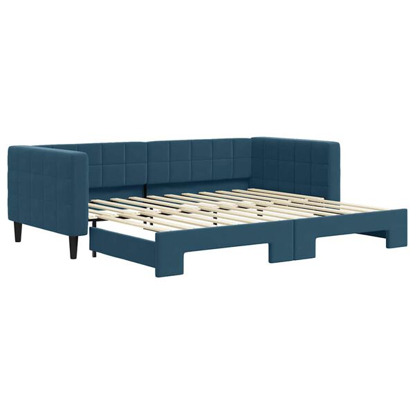 vidaXL Sof&aacute; cama nido terciopelo azul 90x200 cm