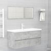 vidaXL Mueble con lavabo madera de ingenier&iacute;a gris hormig&oacute;n