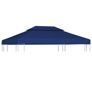 vidaXL Toldo de cenador 2 niveles 310 g/m&sup2; 4x3 m azul