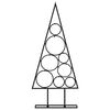 vidaXL &Aacute;rbol de Navidad para decoraci&oacute;n metal negro 60 cm