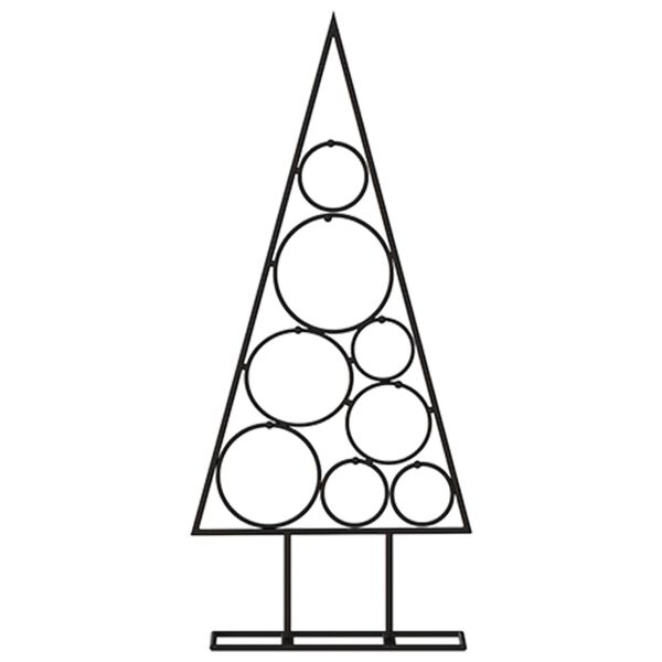 vidaXL &Aacute;rbol de Navidad para decoraci&oacute;n metal negro 60 cm
