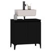 vidaXL Armario para lavabo madera contrachapada negro 58x33x60 cm