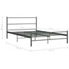 vidaXL Estructura cama con cabecero sin colch&oacute;n metal gris 160x200 cm