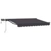 vidaXL Armaz&oacute;n de toldo manual con LEDs Gris antracita 2,5 x 2 m