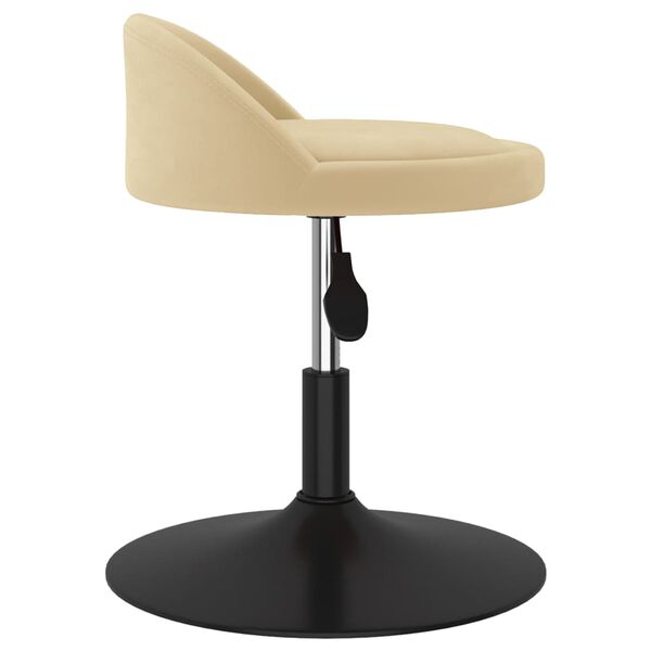 vidaXL Taburete de cocina de terciopelo crema