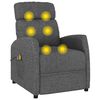 vidaXL Sill&oacute;n de masaje elevable tela gris oscuro