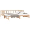 vidaXL Sof&aacute; cama nido sin colch&oacute;n madera maciza 90x190 cm