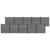 vidaXL Conjunto de valla 1737 x 186 cm WPC y Aluminio Gris