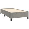 vidaXL Estructura de cama sin colch&oacute;n terciopelo gris claro 90x200 cm