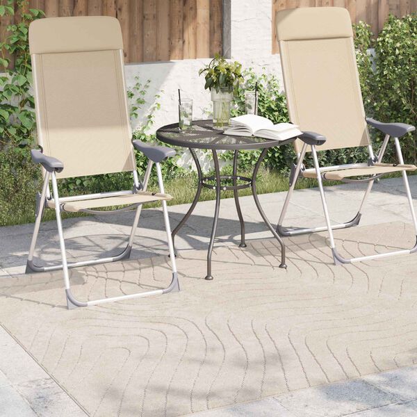 vidaXL Alfombras de &aacute;rea PALMERAS Beige 170 x 120 cm Poli&eacute;ster