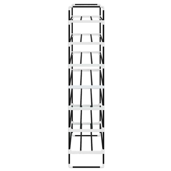 vidaXL Zapatero con 7 estantes metal y pl&aacute;stico negro