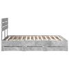vidaXL Estructura de cama Gris Concreto 160 x 200 cm Madera Ingenieril