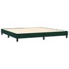 vidaXL Cama box spring con colch&oacute;n terciopelo verde oscuro 200x200 cm