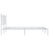 vidaXL Estructura cama sin colchón con cabecero metal blanco 135x190cm
