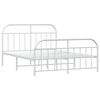 vidaXL Estructura cama sin colchón con estribo metal blanco 150x200 cm