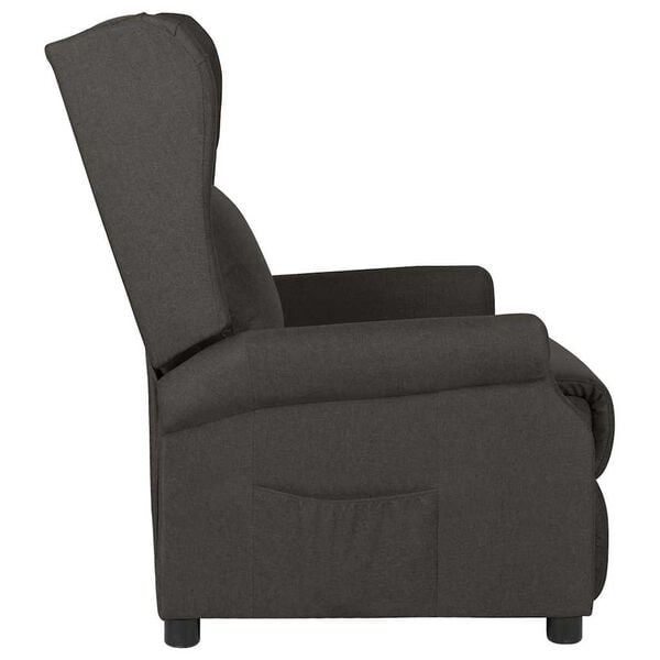 vidaXL Sill&oacute;n reclinable de tela gris taupe