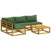 vidaXL Juego de Sof&aacute; 5 uds. Natural Madera de Acacia S&oacute;lida