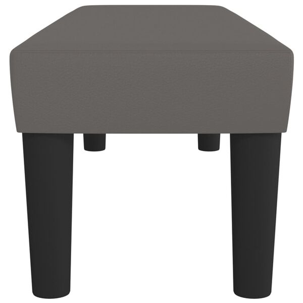 vidaXL Banco de cuero sint&eacute;tico gris 100x30x30 cm