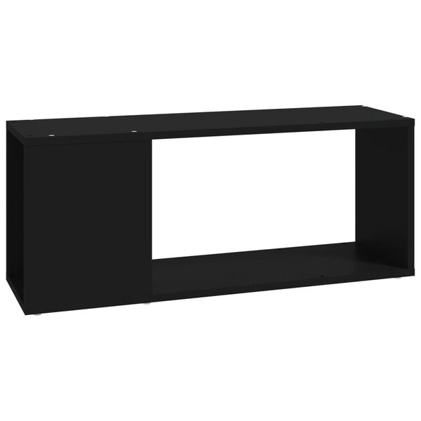 vidaXL Mueble para TV madera contrachapada negro 80x24x32 cm