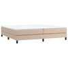 vidaXL Cama box spring con colch&oacute;n cuero sint&eacute;tico capuchino 200x200cm