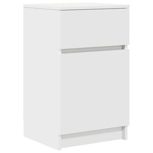 vidaXL Mesita de noche madera contrachapada blanco 39x35x65 cm