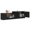 vidaXL Mueble de TV madera contrachapada negro 158,5x36x45 cm